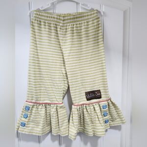 Matilda Jane Girls Striped Ruffle Pants Size 2